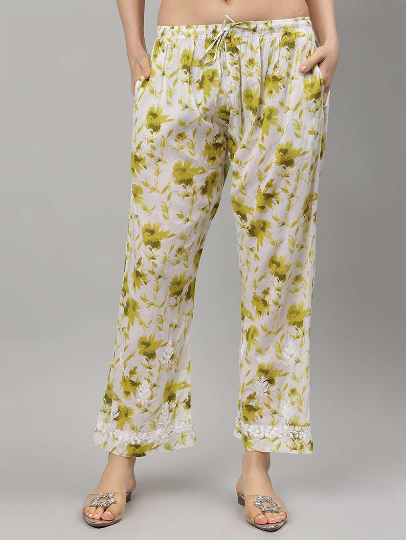 women chikankari three quarter sleeve kurta pant set - 21841528 -  Standard Image - 6