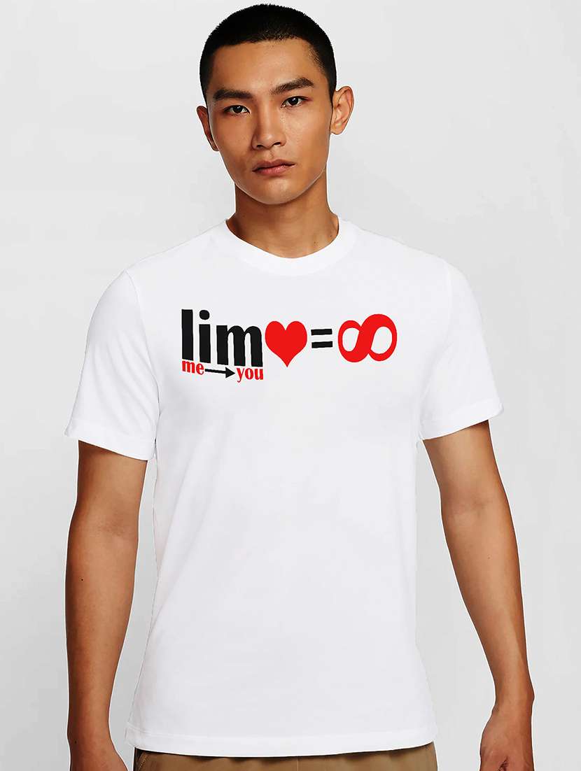 men white round neck regular fit t-shirt