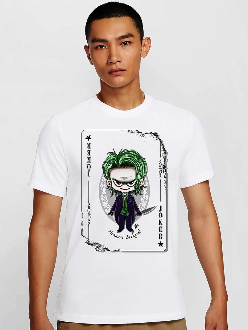 men white round neck regular fit t-shirt