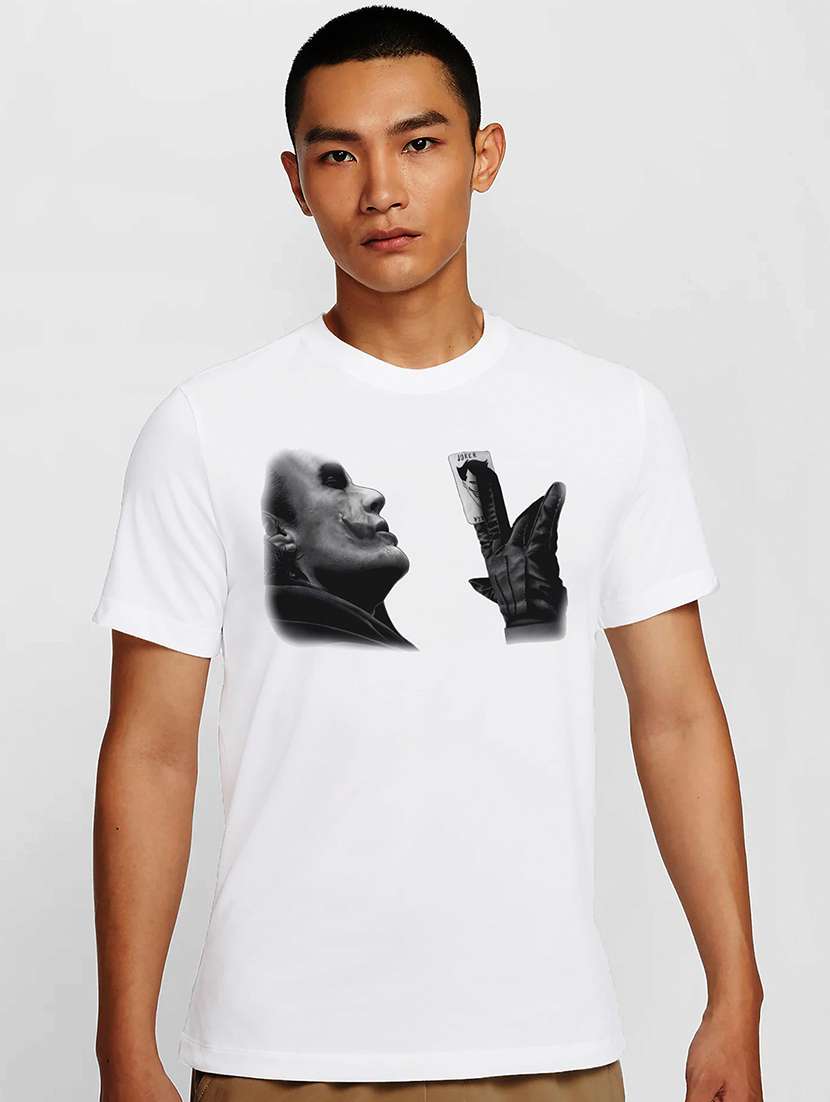 men white round neck regular fit t-shirt