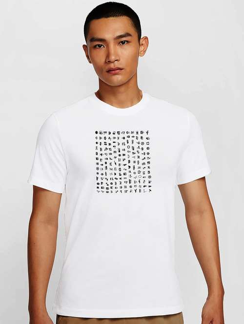 men white round neck regular fit t-shirt - 21842118 -  Standard Image - 0