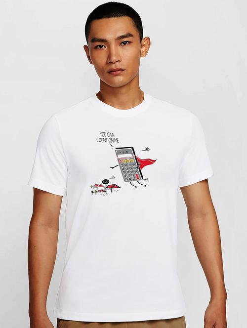 men white round neck regular fit t-shirt - 21842161 - Standard Image - 0