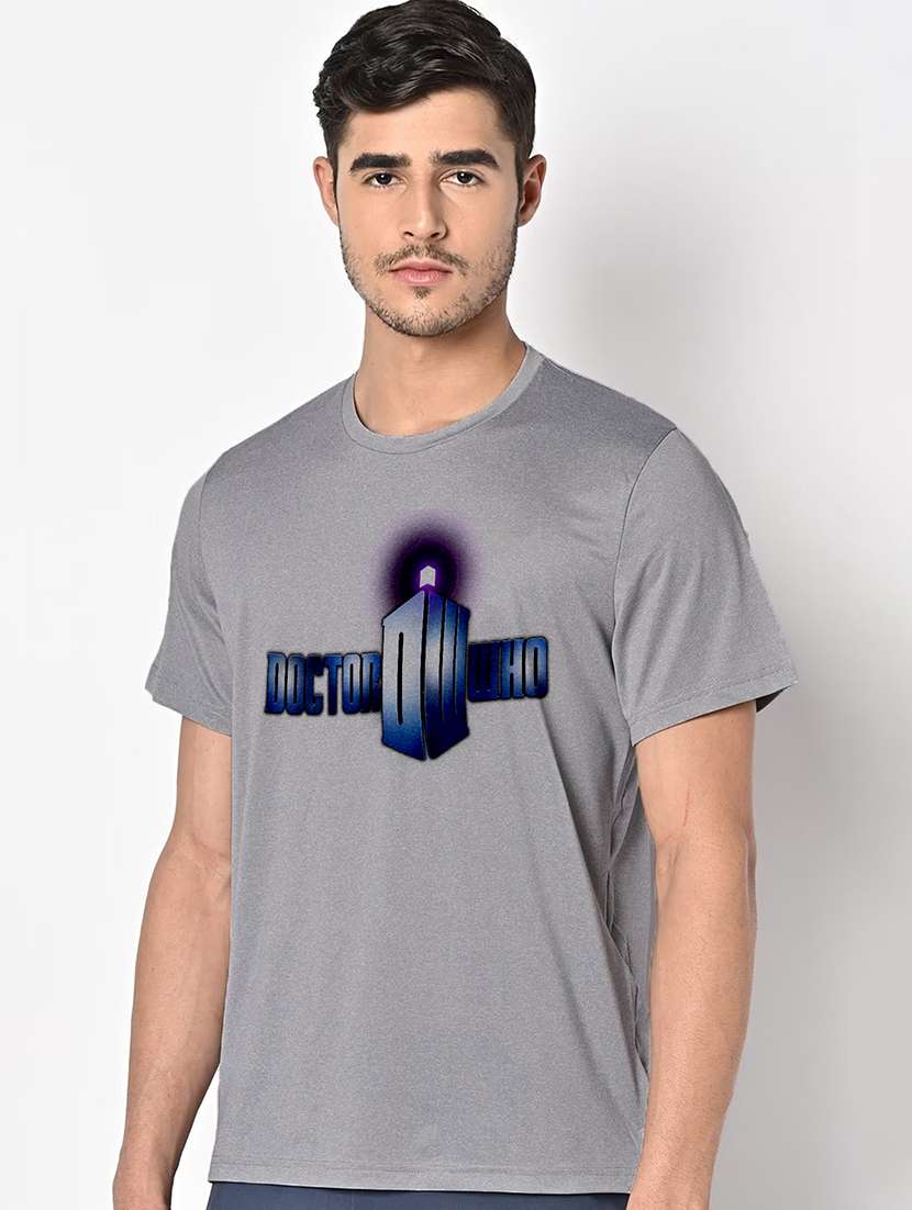 men grey round neck regular fit t-shirt - 21842244 -  Standard Image - 1