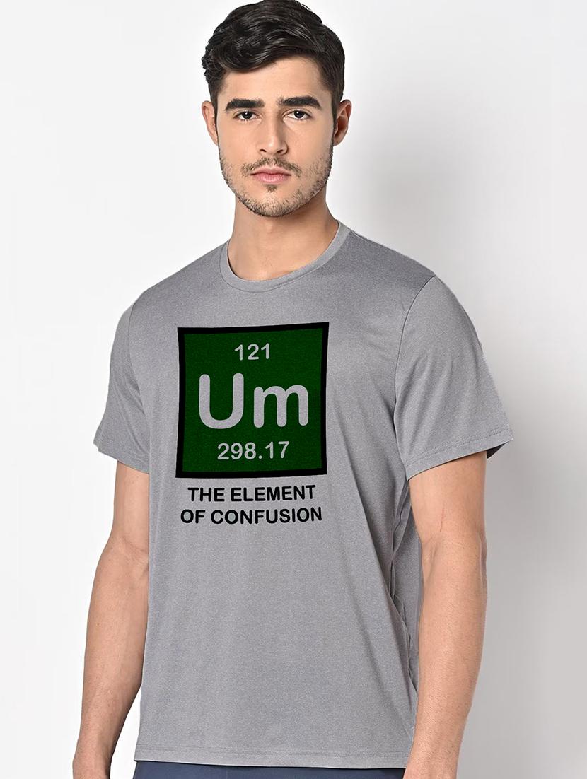 men grey round neck regular fit t-shirt - 21842259 -  Standard Image - 1