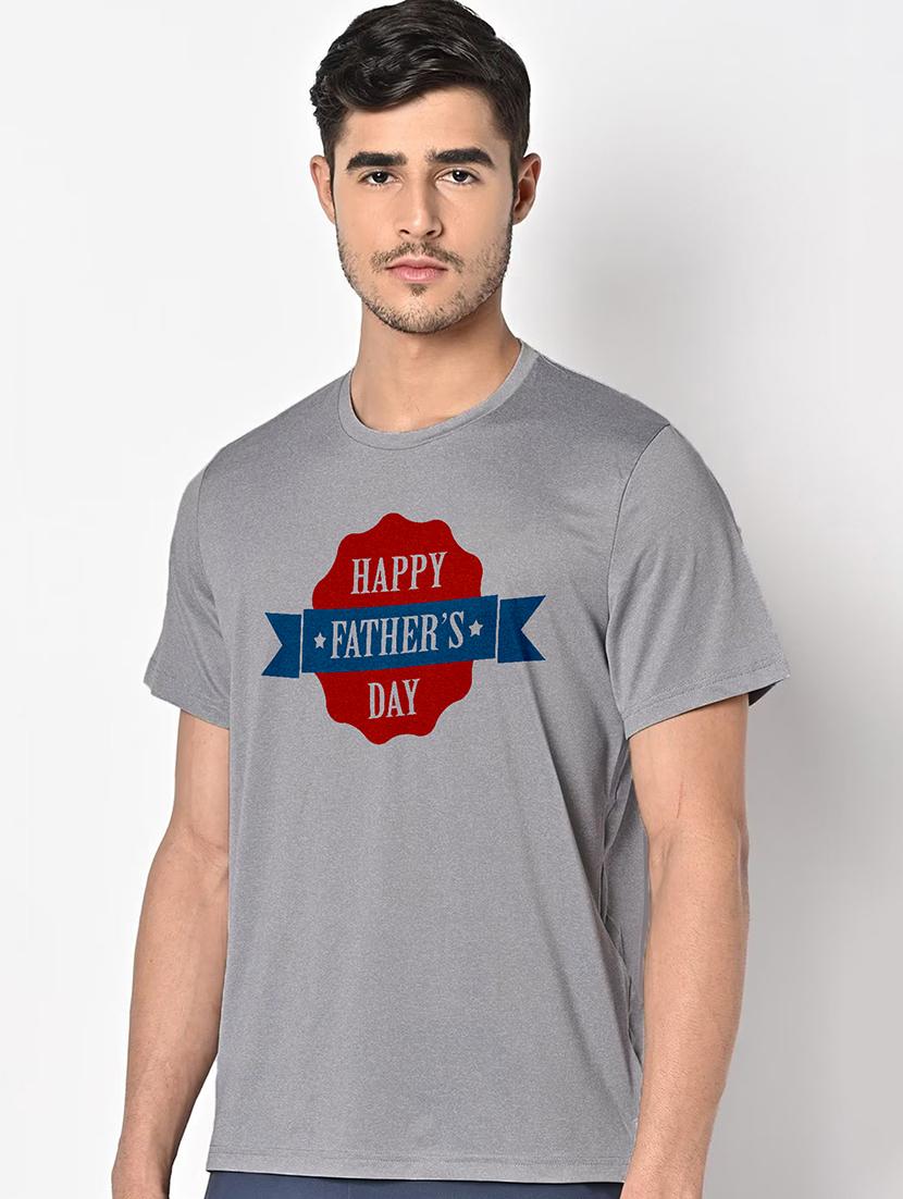 men grey round neck regular fit t-shirt - 21842426 -  Standard Image - 1