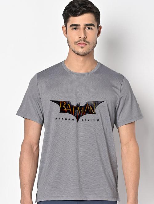 men grey round neck regular fit t-shirt - 21842471 - Standard Image - 0