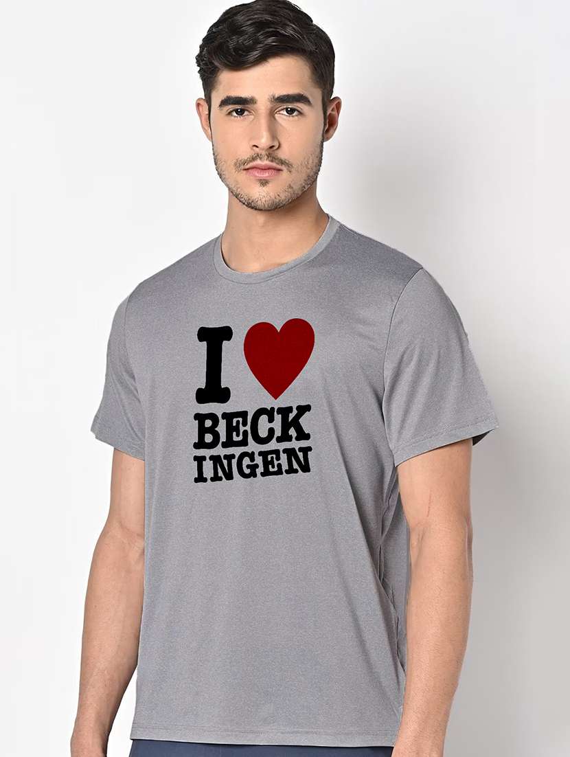 men grey round neck regular fit t-shirt - 21842484 - Standard Image - 1