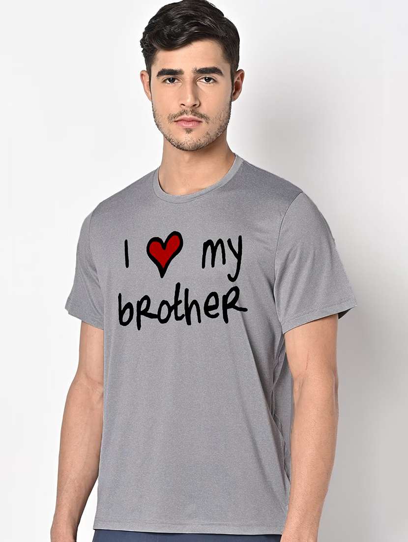 men grey round neck regular fit t-shirt - 21842492 -  Standard Image - 1