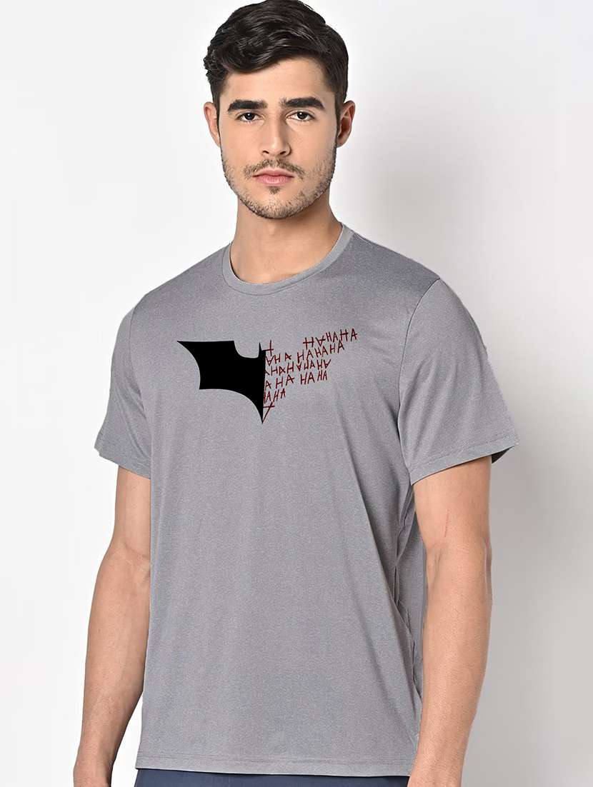 men grey round neck regular fit t-shirt - 21842493 -  Standard Image - 1