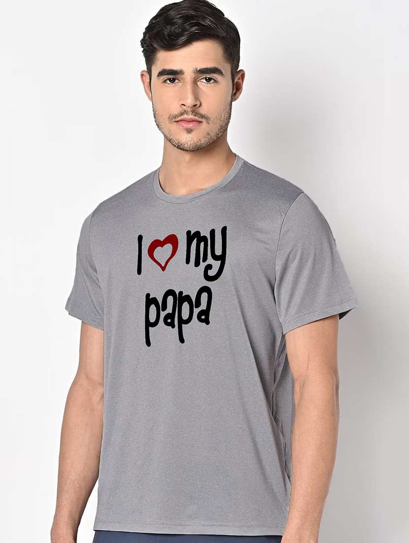 men grey round neck regular fit t-shirt - 21842494 -  Standard Image - 1