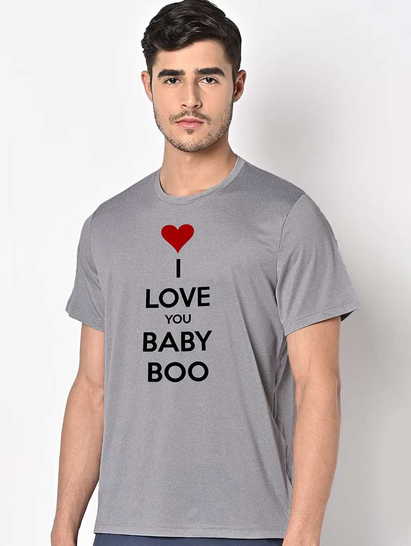 men grey round neck regular fit t-shirt - 21842500 - Standard Image - 1