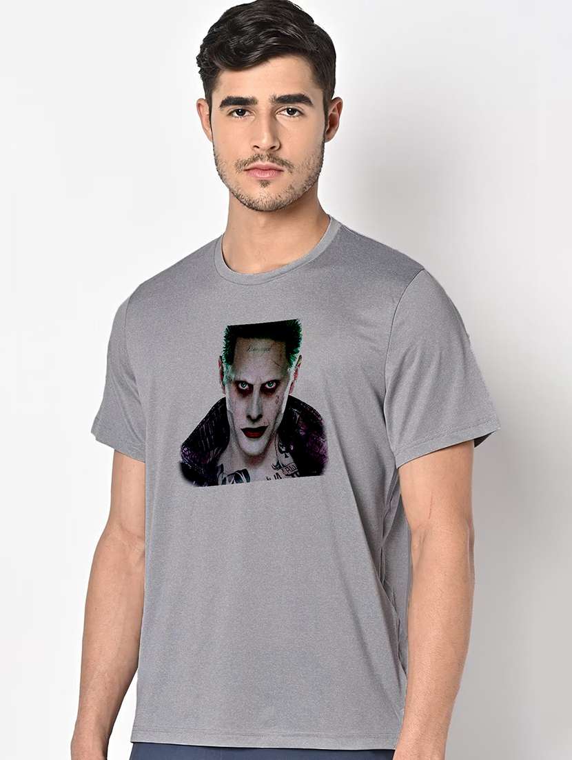 men grey round neck regular fit t-shirt - 21842535 -  Standard Image - 1