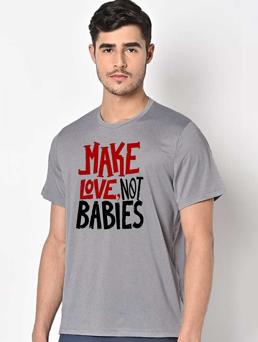 men grey round neck regular fit t-shirt - 21842596 -  Standard Image - 1