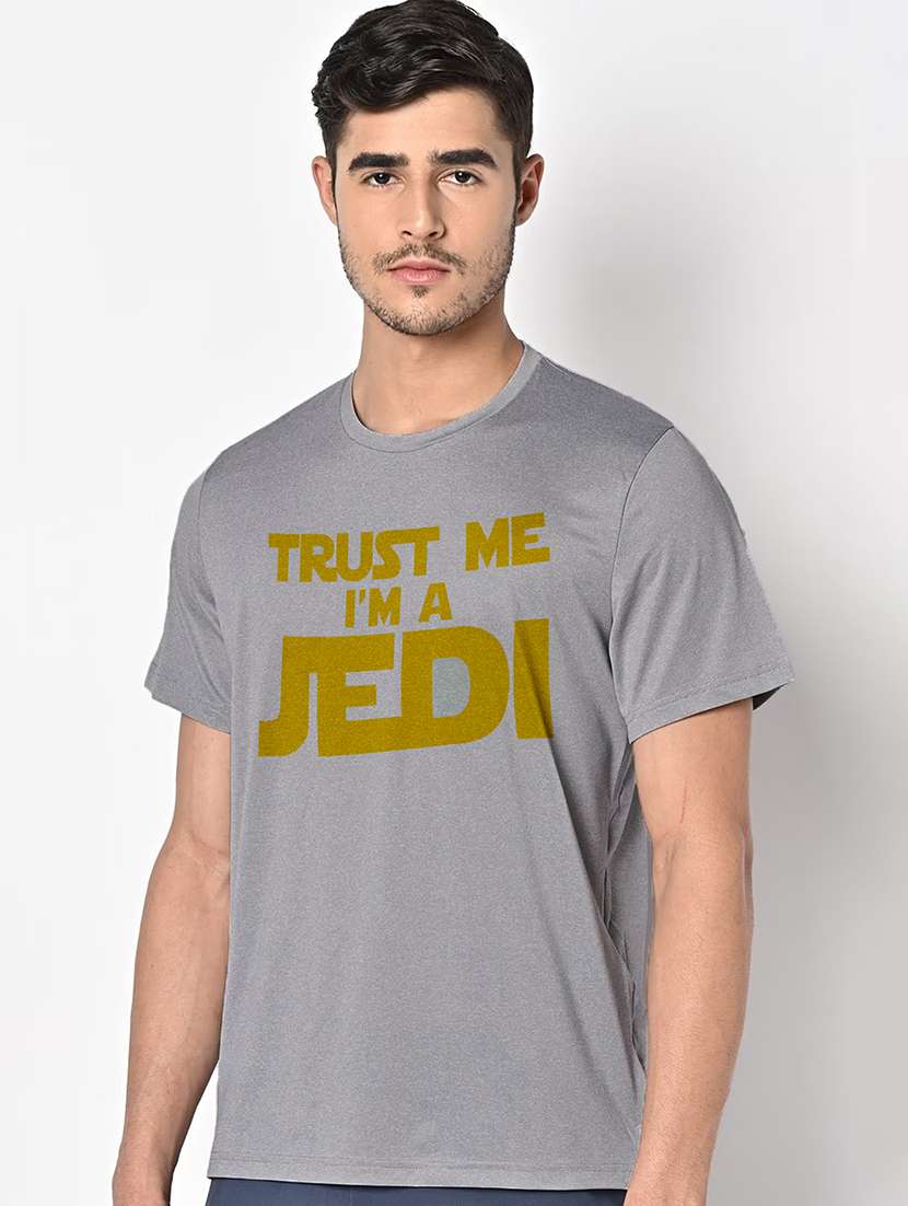 men grey round neck regular fit t-shirt - 21842784 -  Standard Image - 1