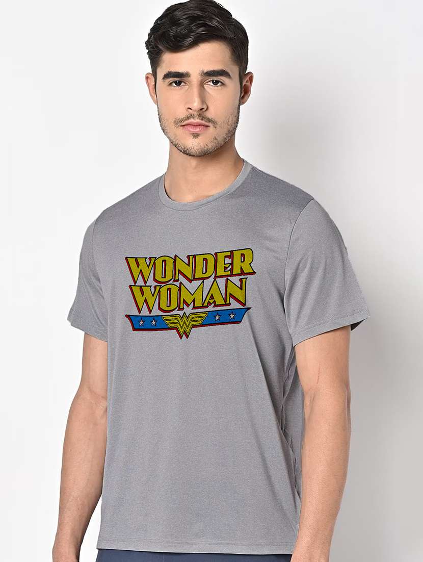men grey round neck regular fit t-shirt - 21842817 -  Standard Image - 1