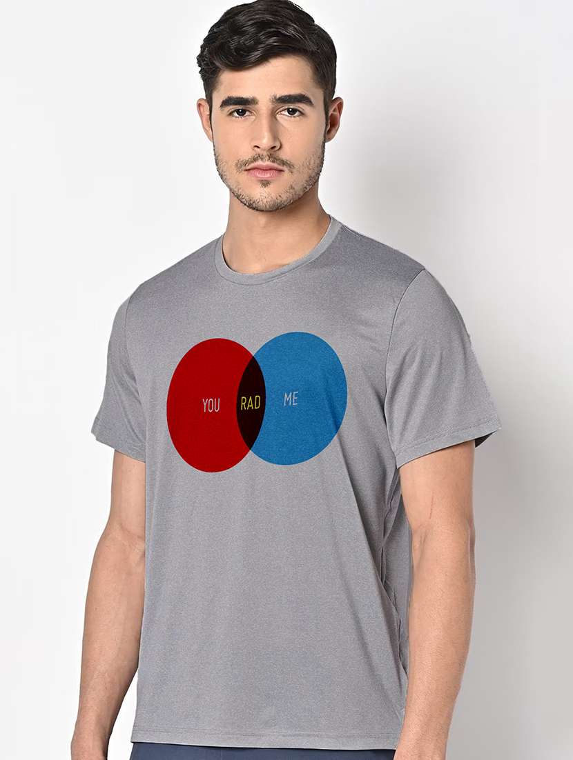 men grey round neck regular fit t-shirt - 21842827 -  Standard Image - 1