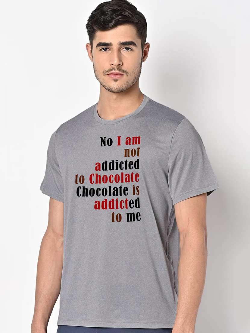 men grey round neck regular fit t-shirt - 21842838 -  Standard Image - 1