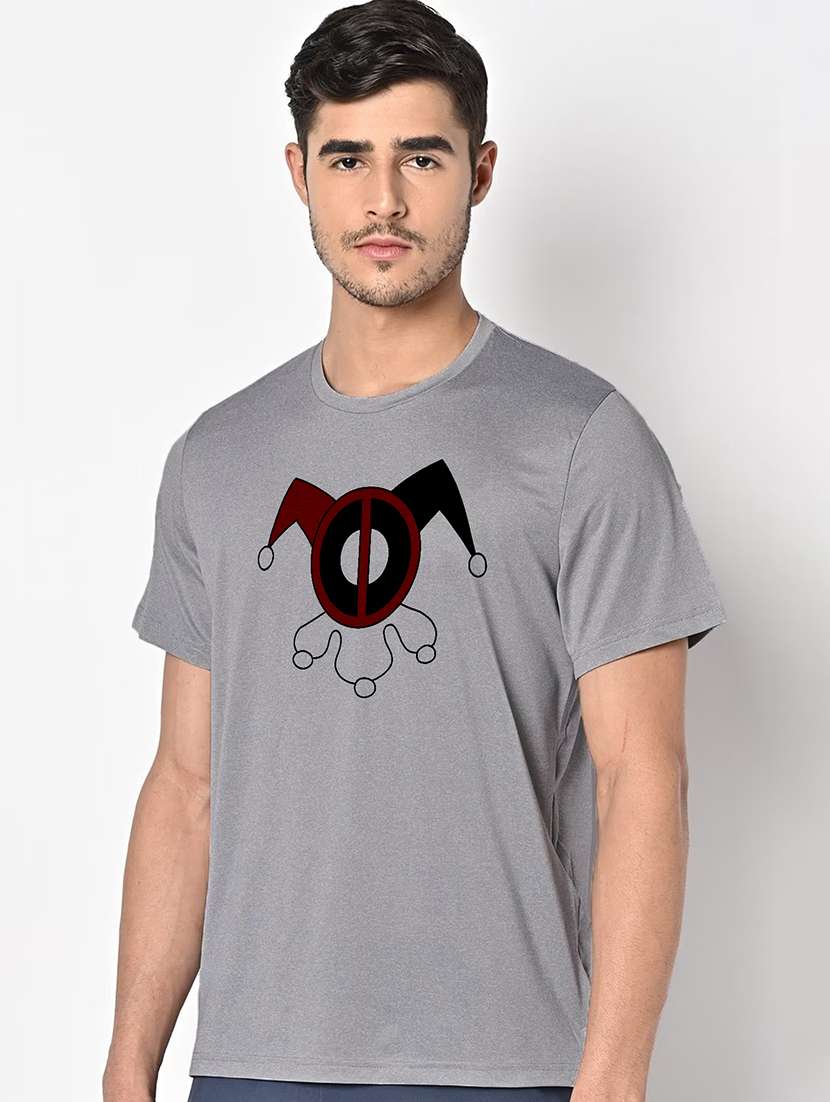 men grey round neck regular fit t-shirt - 21842863 -  Standard Image - 1