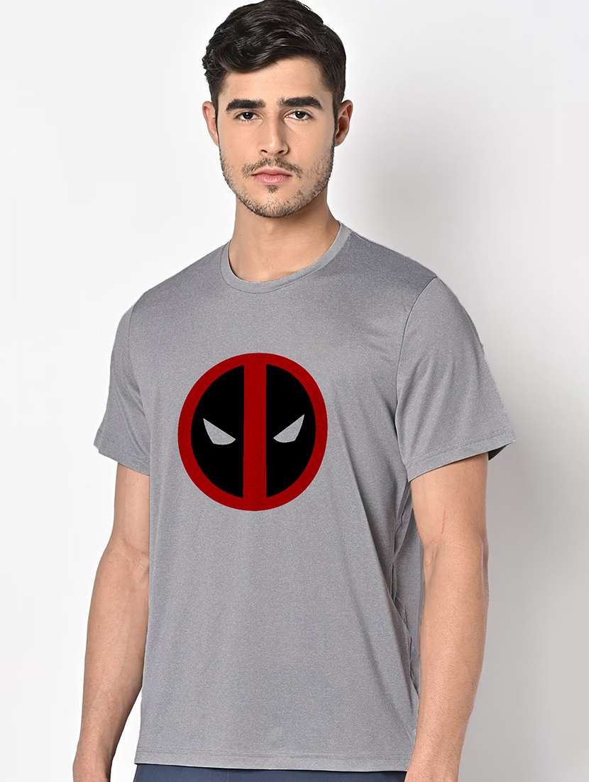men grey round neck regular fit t-shirt - 21842866 -  Standard Image - 1