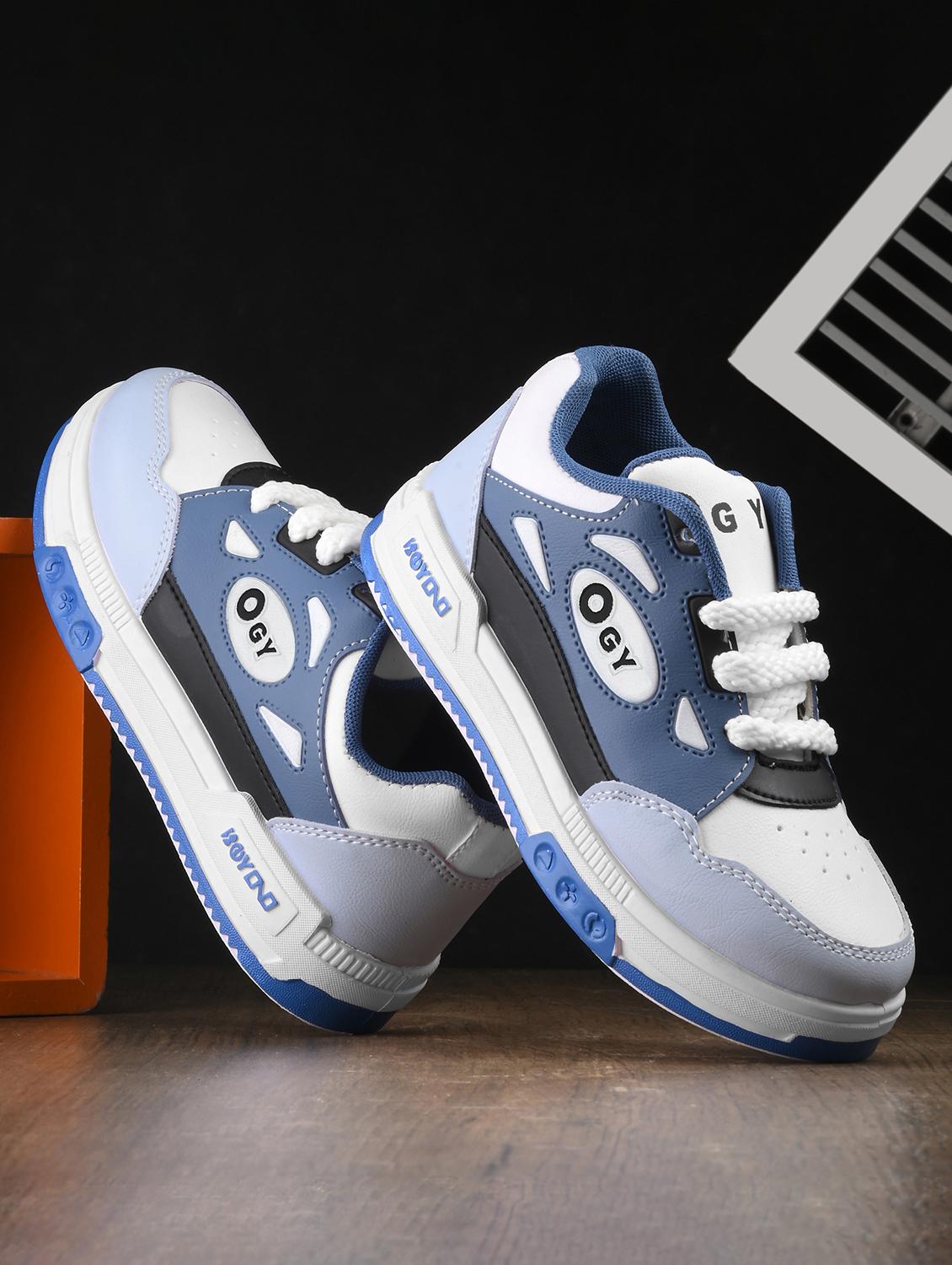 boys blue lace up sneaker