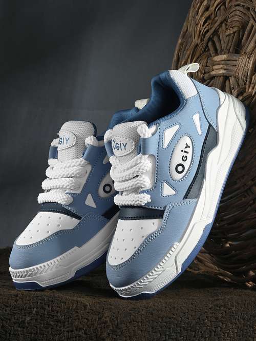 boys blue lace up sneaker - 21842886 -  Standard Image - 0