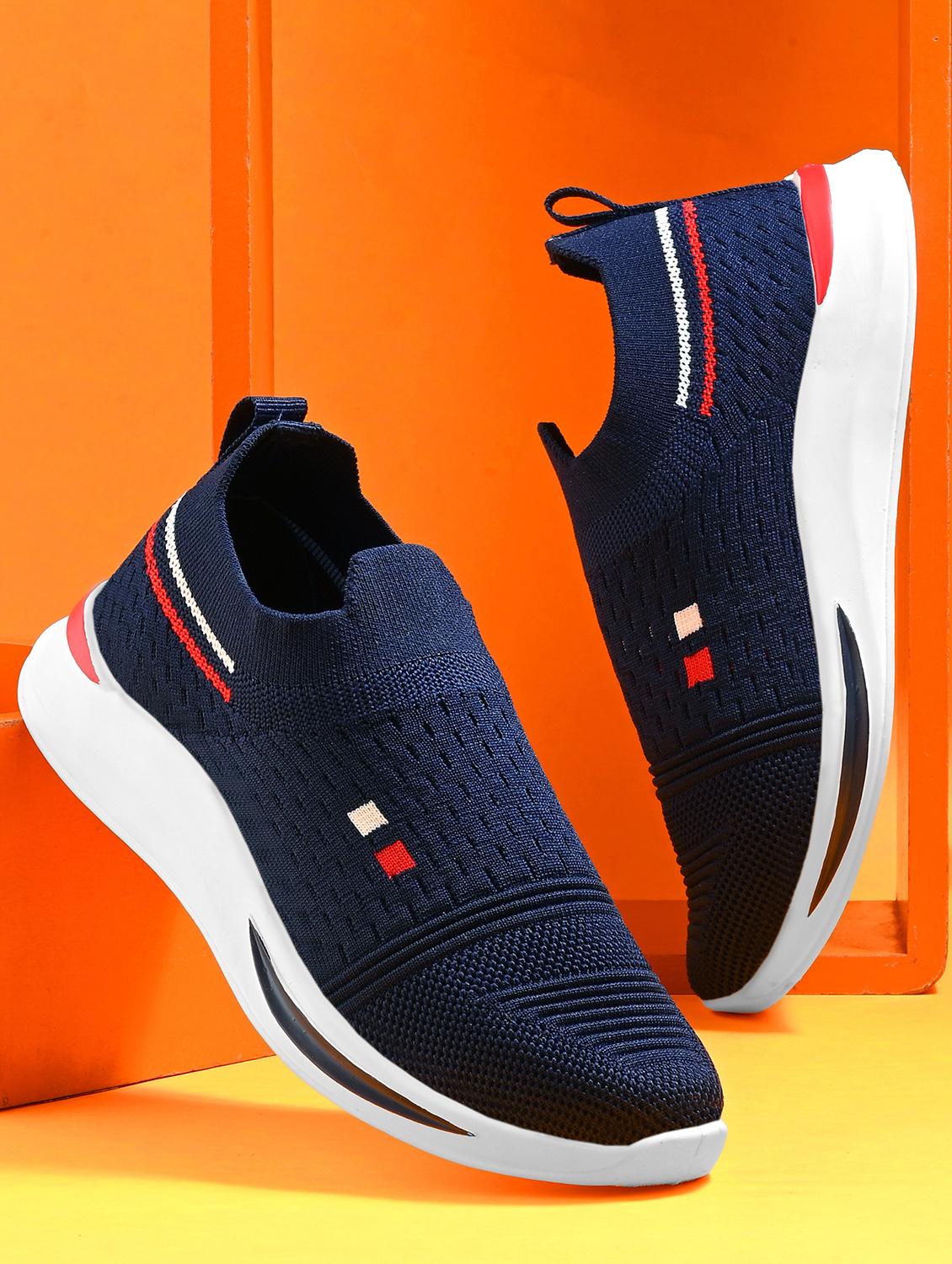 boys navy blue slip on sport shoes