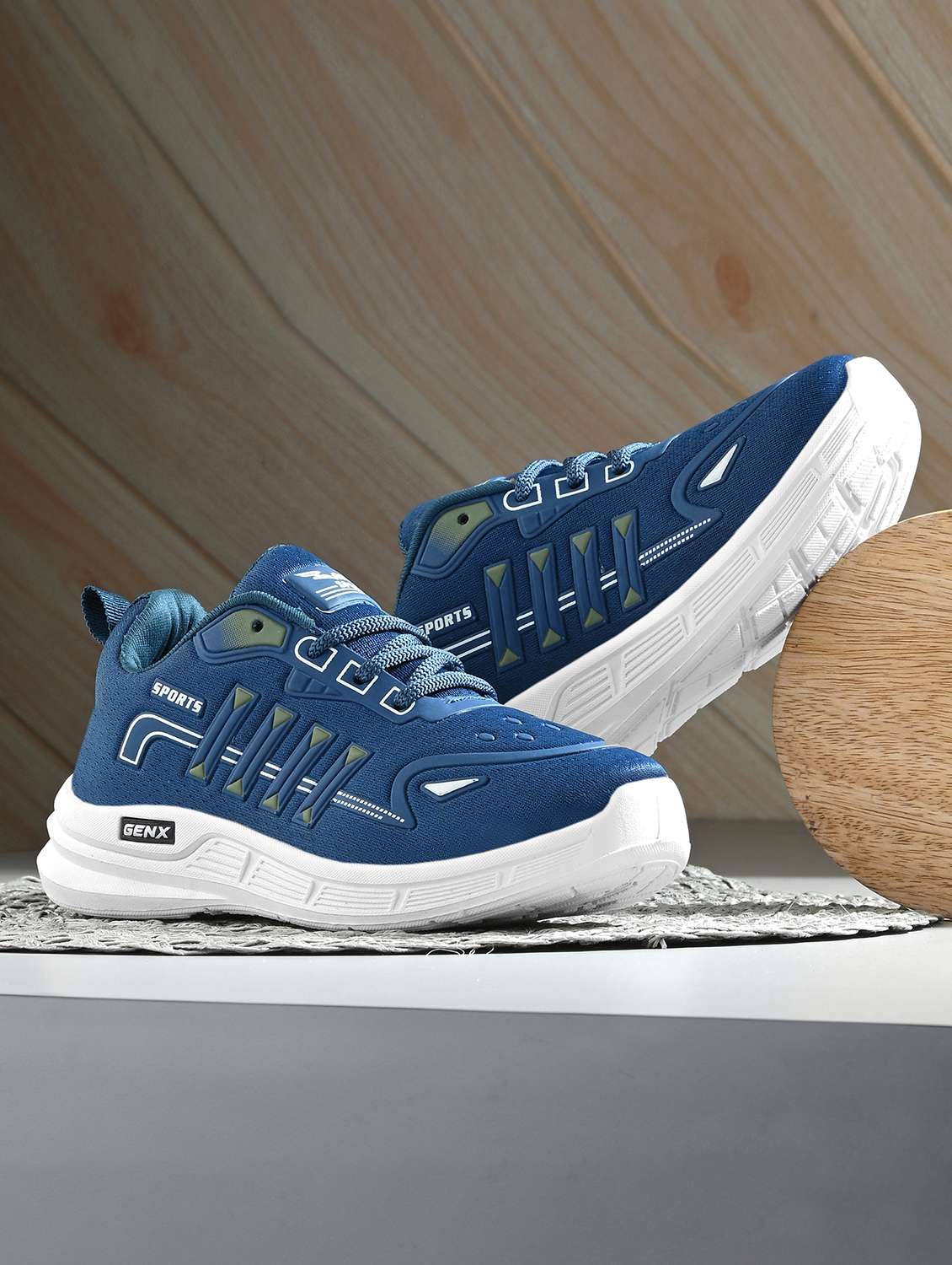 boys blue lace up sport shoes