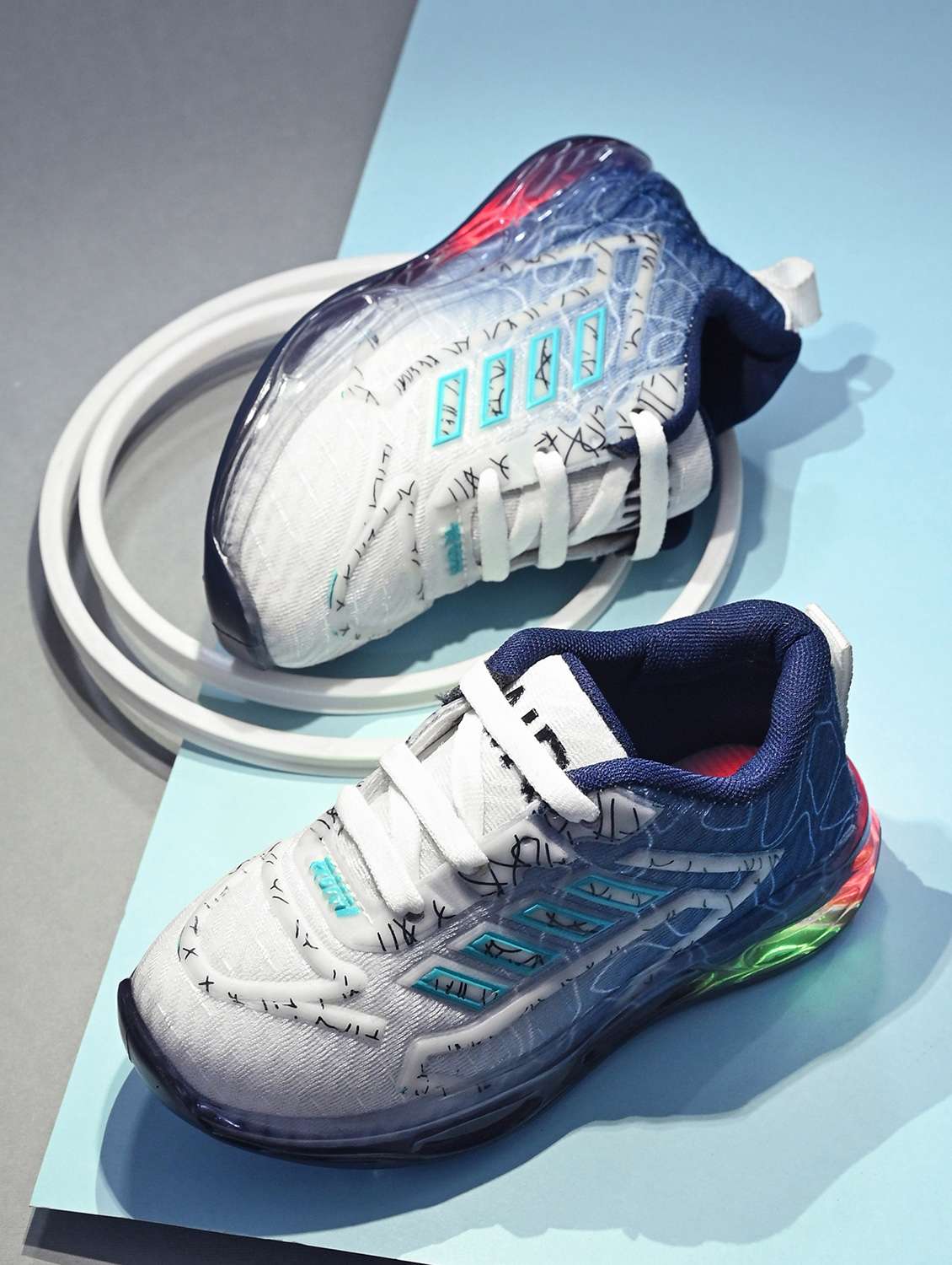 boys blue lace up sport shoes