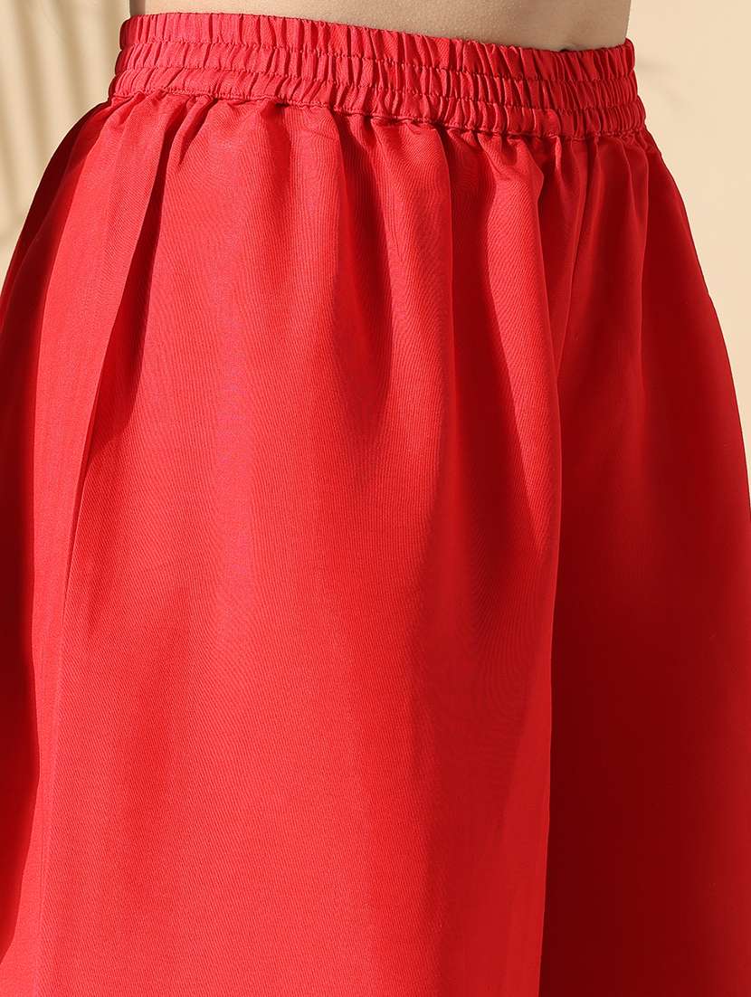 women red long sleeve kurta palazzo set - 21842926 -  Standard Image - 6