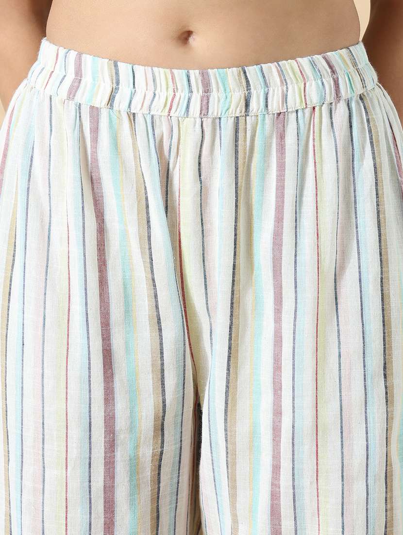 women embroidered three quarter sleeve kurta pant set - 21842948 -  Standard Image - 6