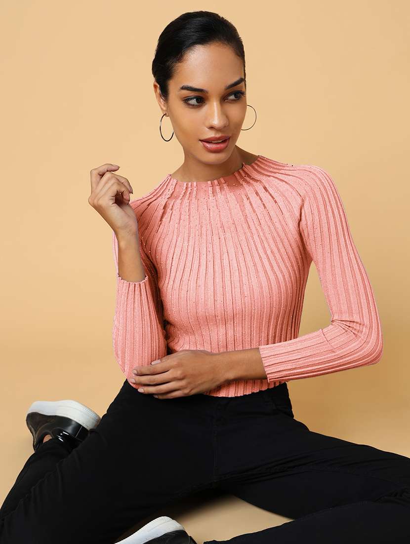 women self designed long sleeves pullover - 21843003 - Zoom Image - 0