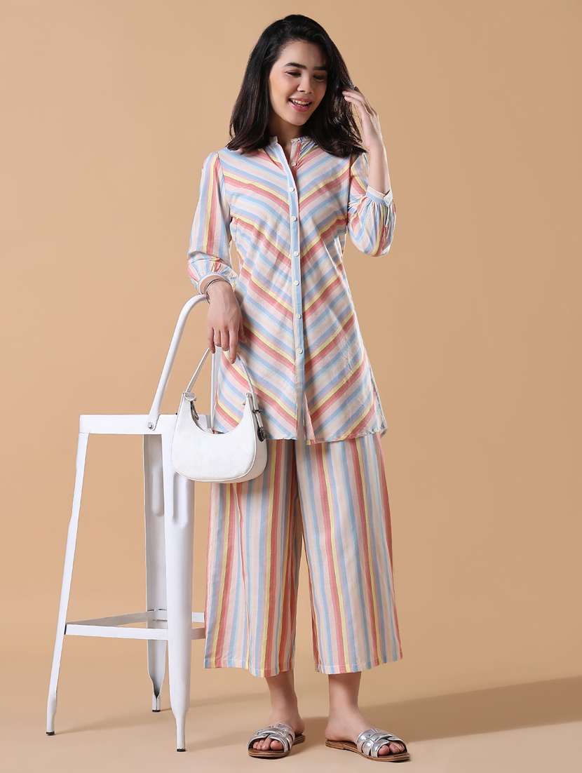 women printed shirt and trouser co-ord set - 21843051 -  Standard Image - 1