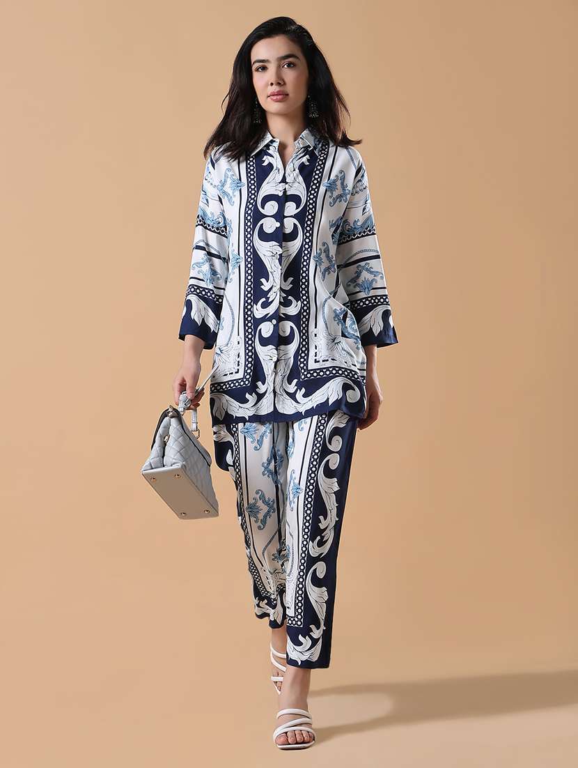 women printed shirt and trouser co-ord set - 21843076 -  Standard Image - 4