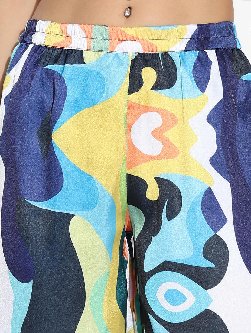 women printed top and trouser co-ord set - 21843077 - Standard Image - 6