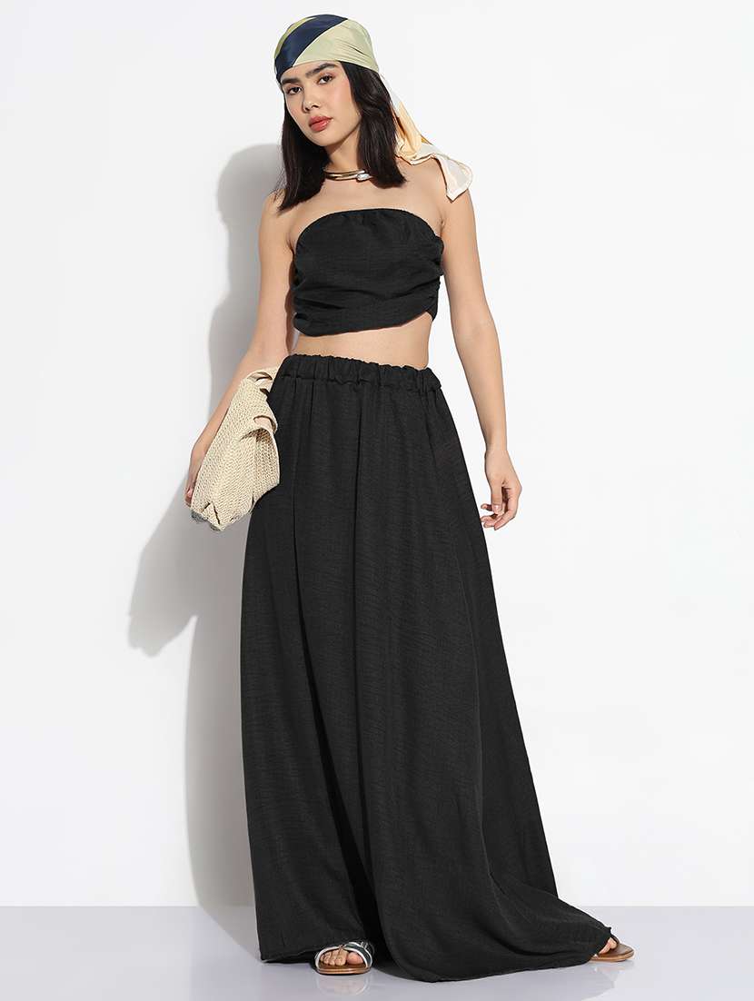 women solid tube top and skirt co-ord set  - 21843081 -  Standard Image - 6