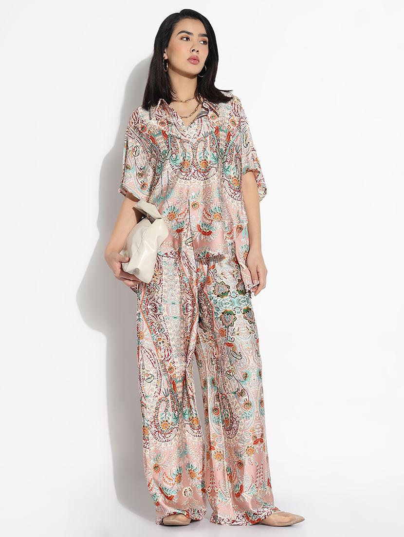 women printed shirt and trouser co-ord set - 21843088 - Standard Image - 6
