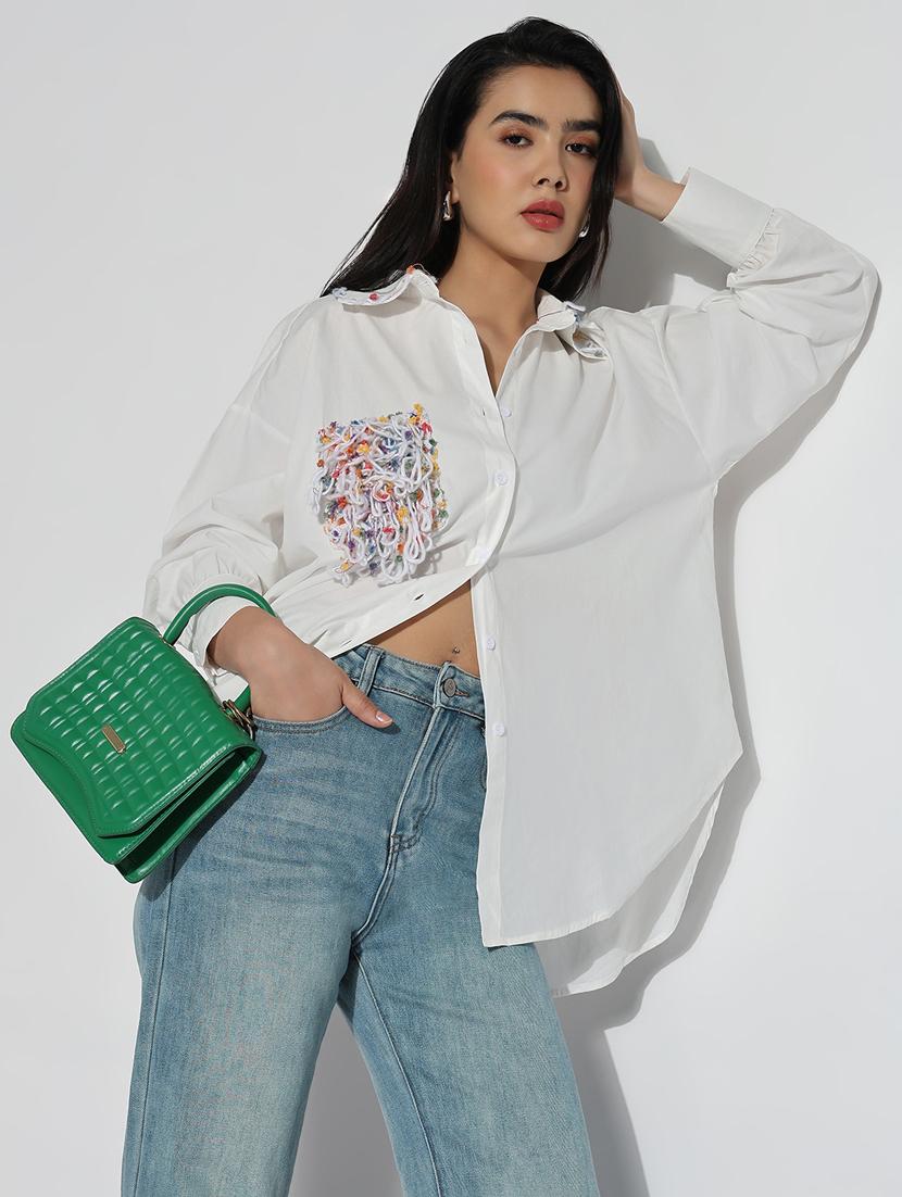 white cotton regular shirt - 21843097 - Standard Image - 1