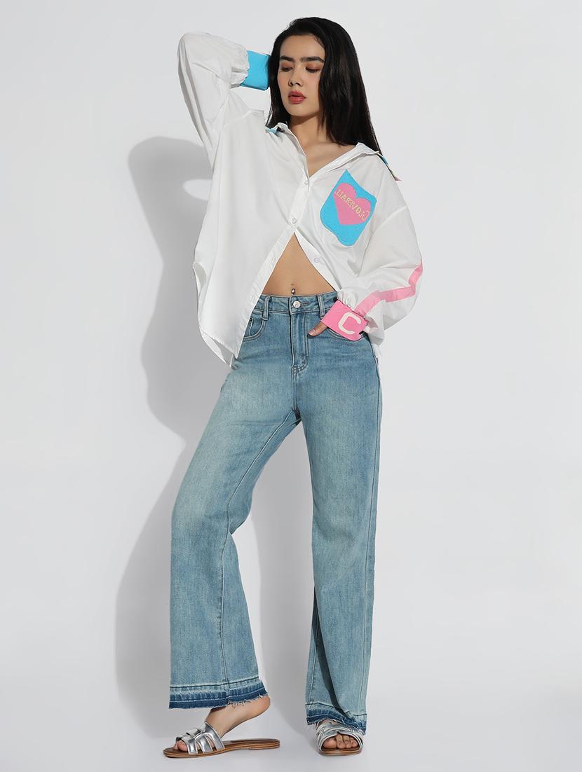 white cotton regular shirt - 21843100 - Standard Image - 4