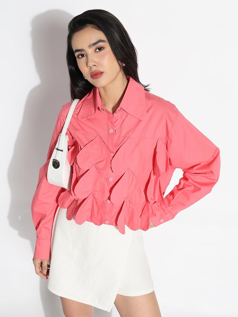 pink cotton regular shirt - 21843104 - Standard Image - 1