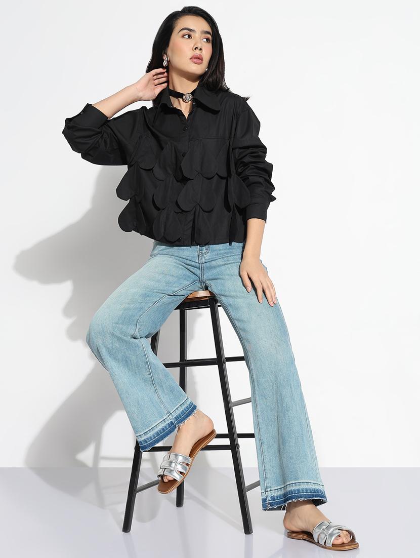 black cotton regular shirt - 21843105 - Standard Image - 4