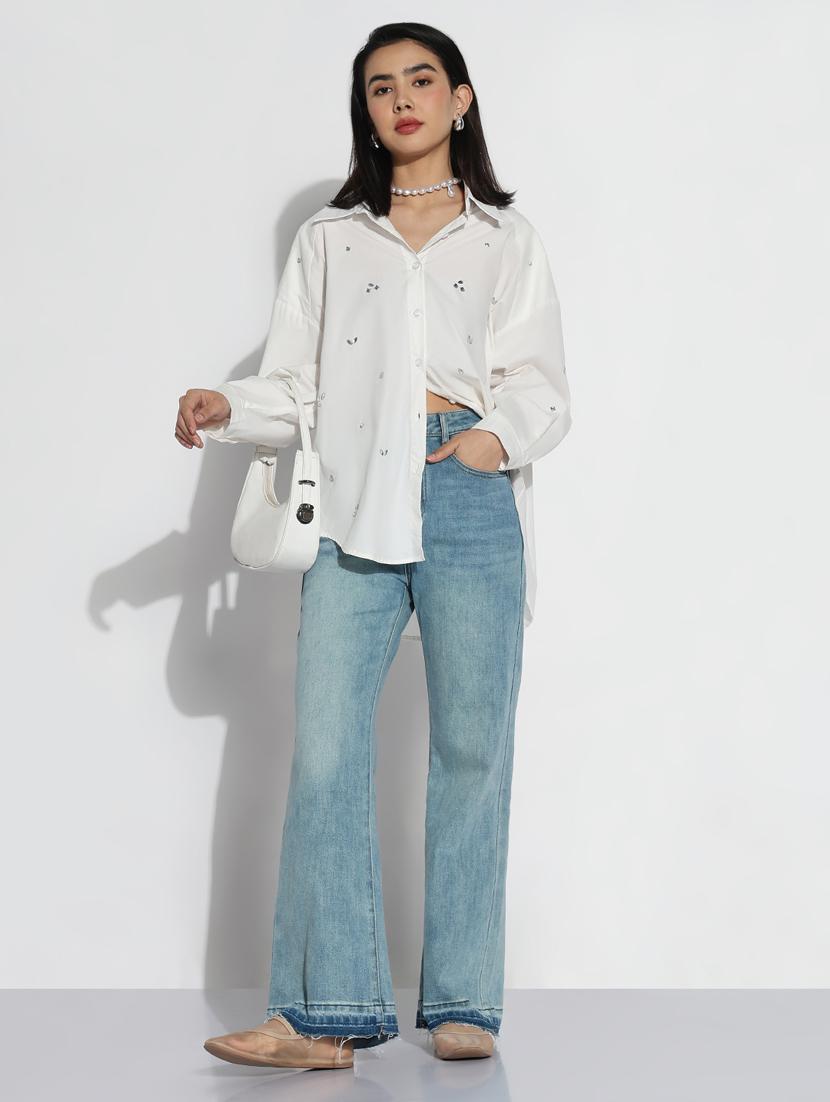 white cotton regular shirt - 21843106 - Standard Image - 4