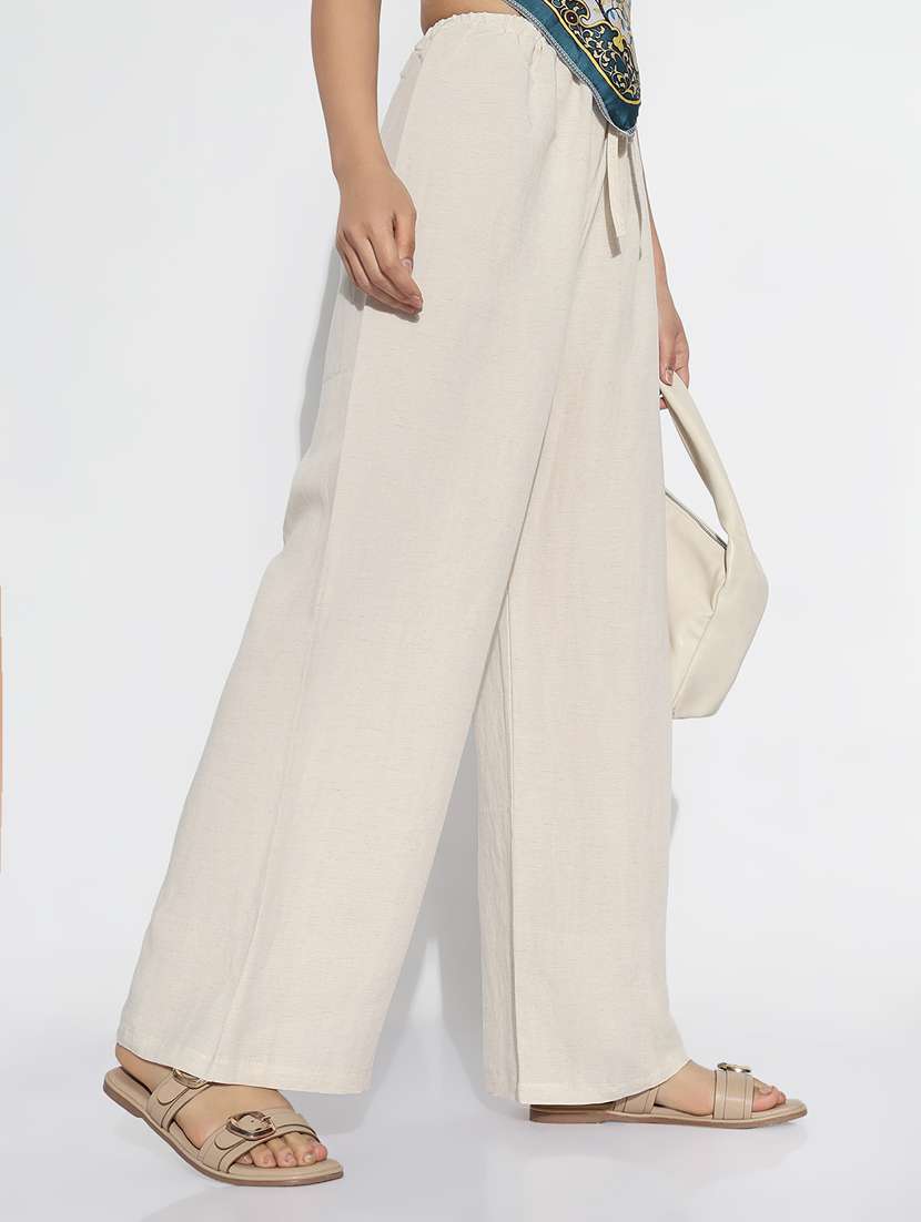 beige cotton trousers - 21843146 -  Standard Image - 1