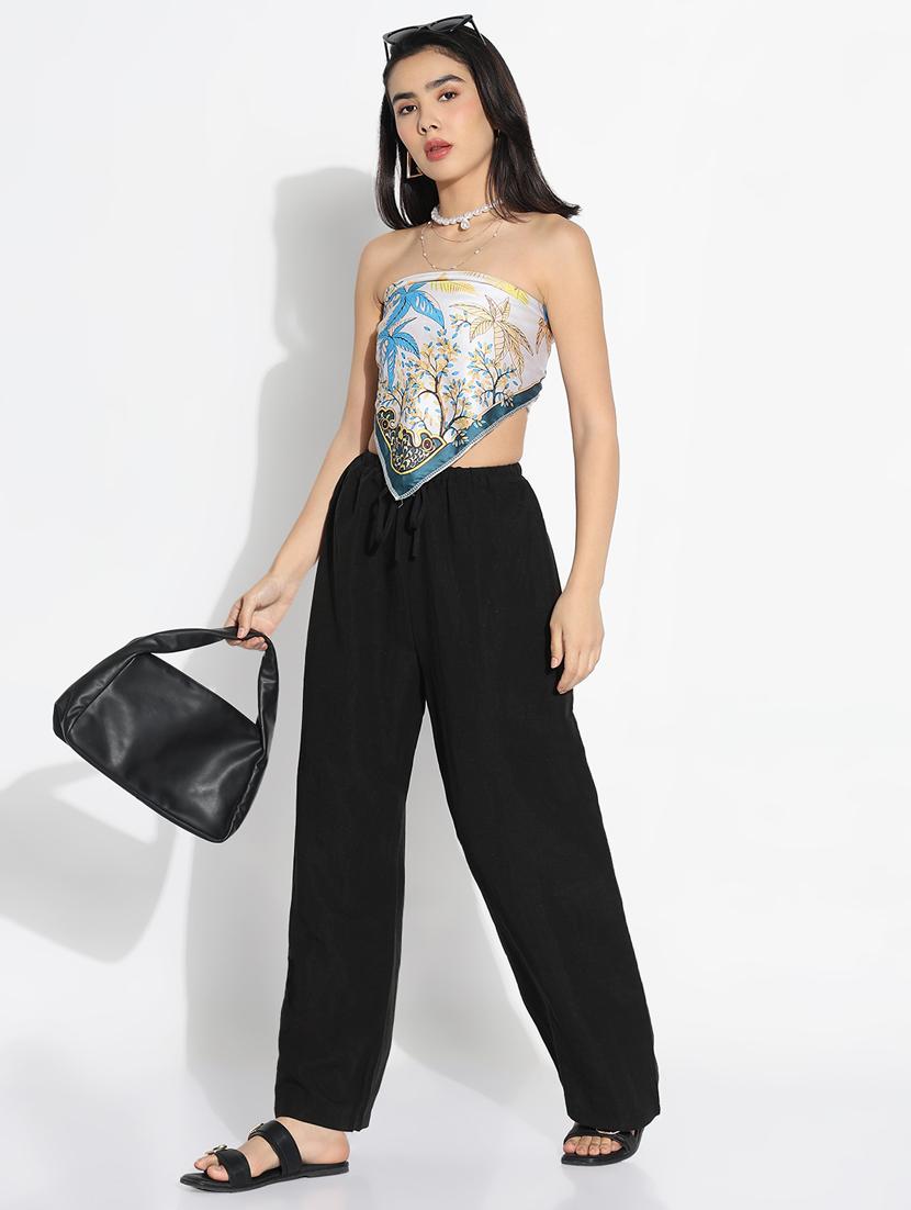 black cotton trousers - 21843147 - Standard Image - 4