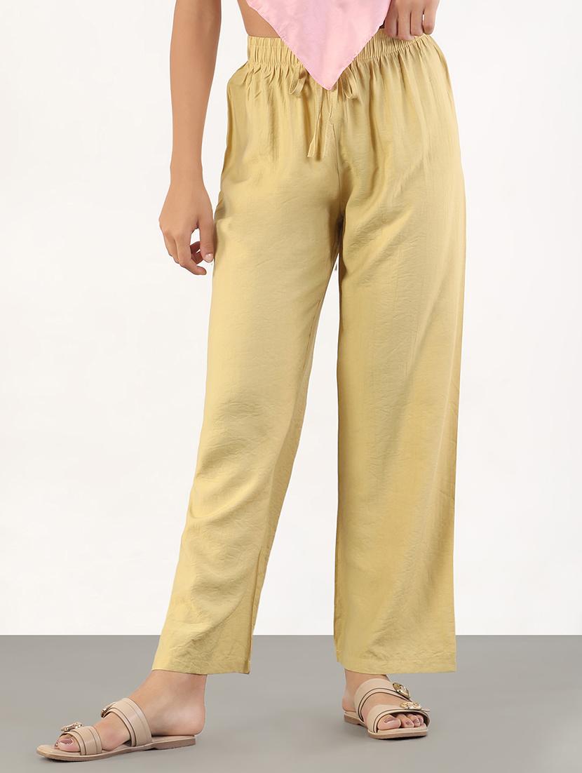 women solid mid rise straight trouser - 21843153 - Zoom Image - 0