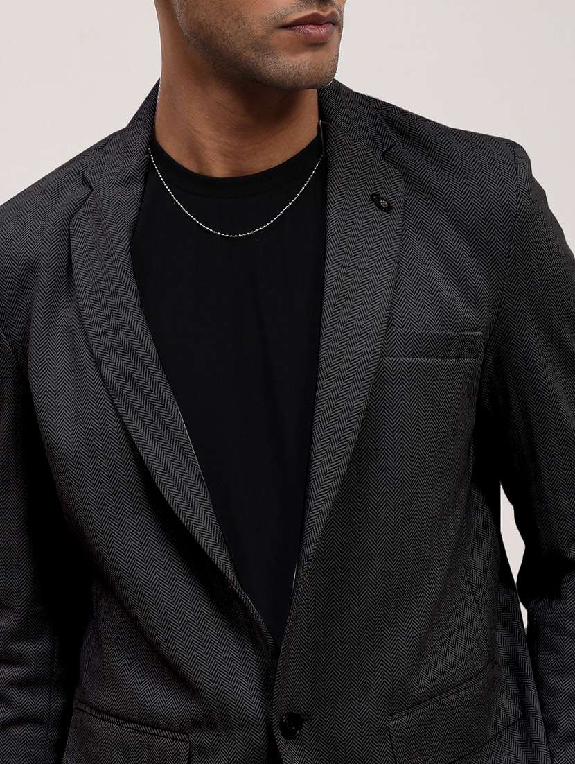 men lapel collar single breasted casual blazer - 21843175 -  Standard Image - 4