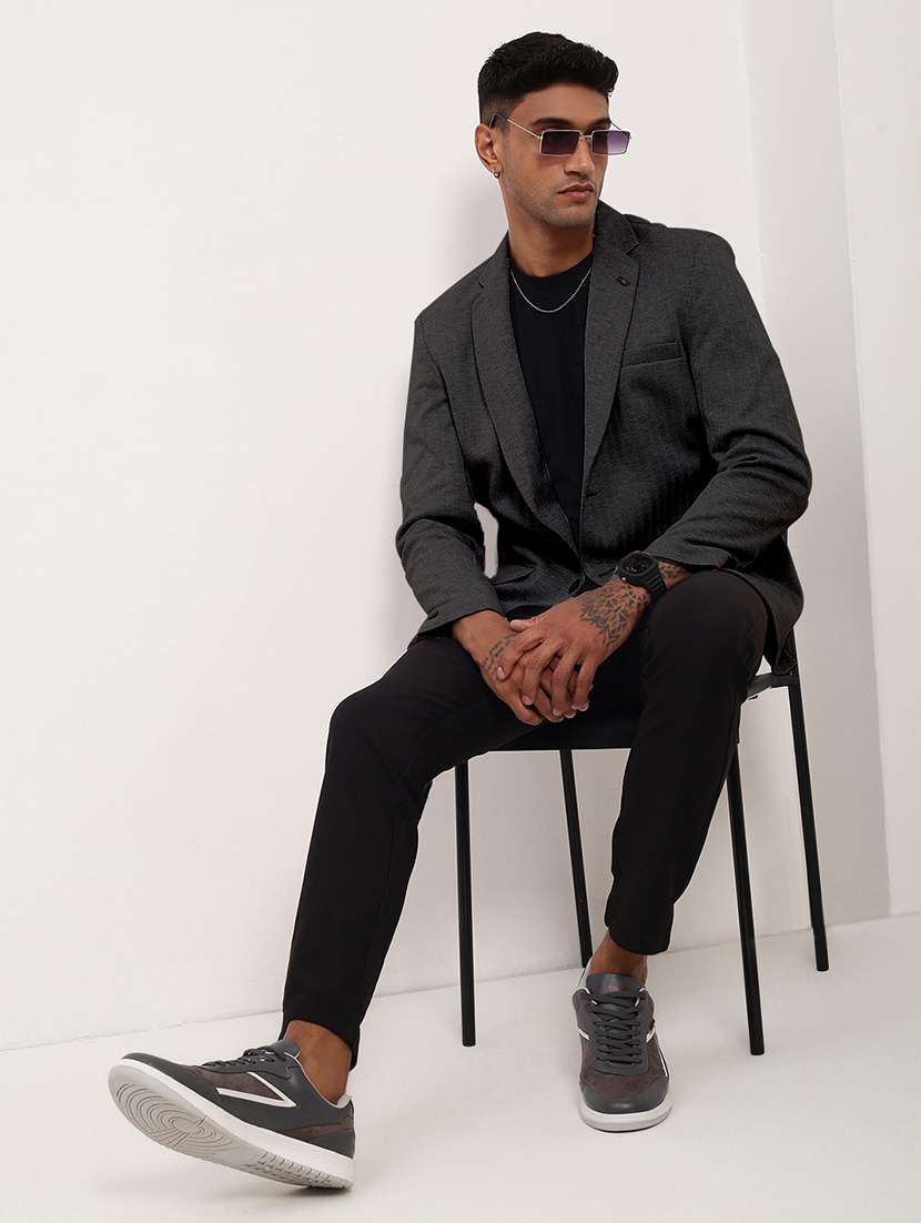 men lapel collar single breasted casual blazer - 21843175 -  Standard Image - 6