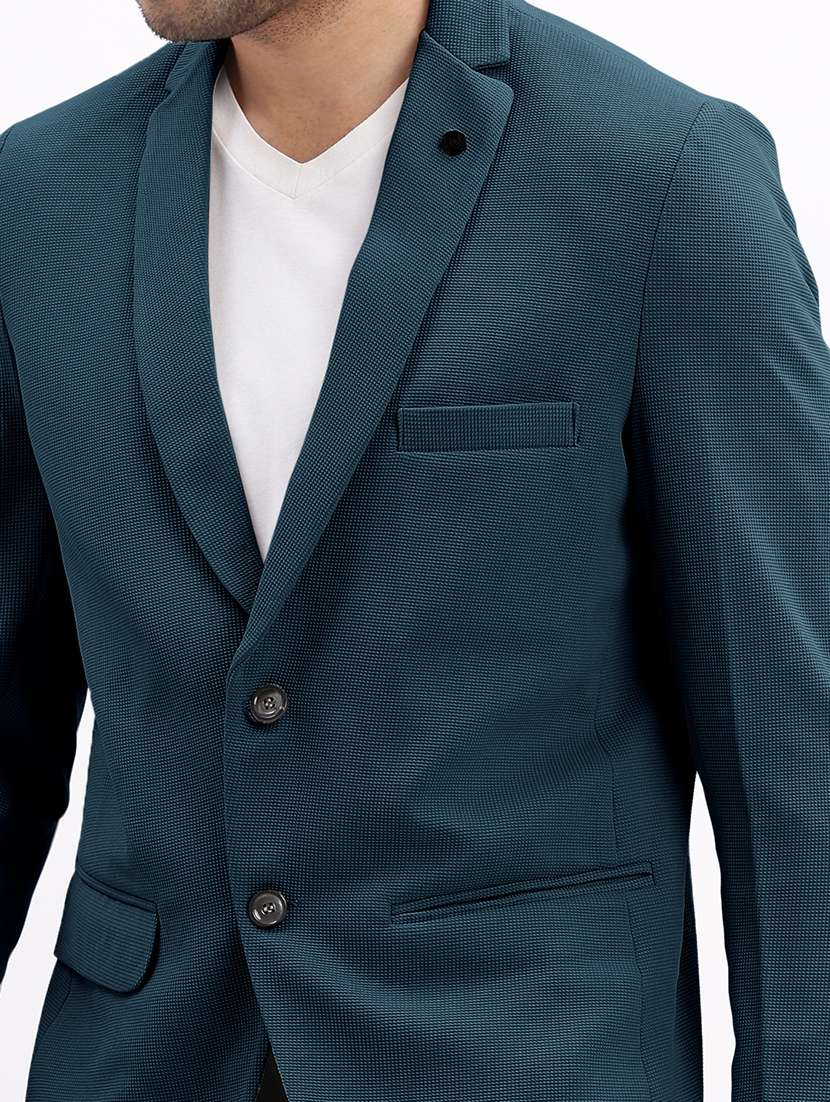 men lapel collar single breasted casual blazer - 21843176 -  Standard Image - 4