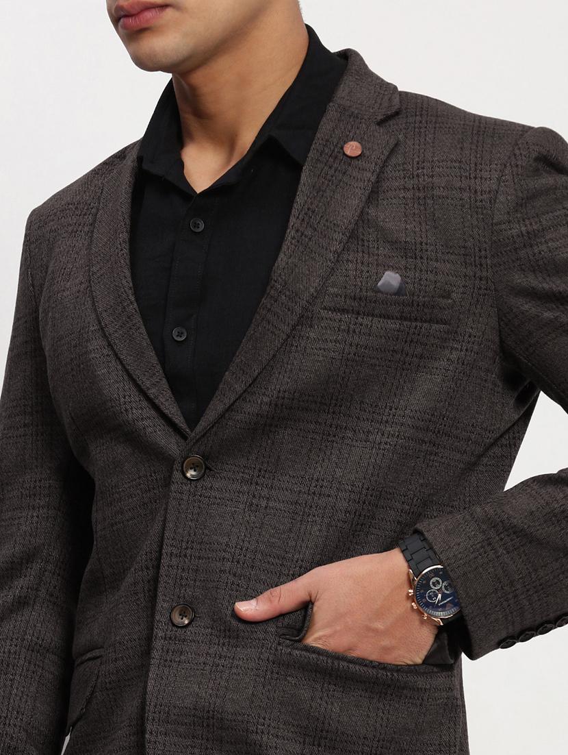 men lapel collar single breasted casual blazer - 21843177 - Standard Image - 4