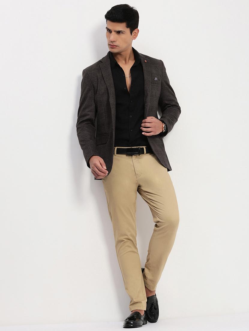 men lapel collar single breasted casual blazer - 21843177 - Standard Image - 6