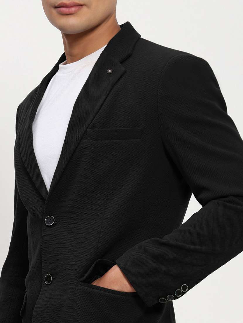men lapel collar single breasted casual blazer - 21843181 -  Standard Image - 4